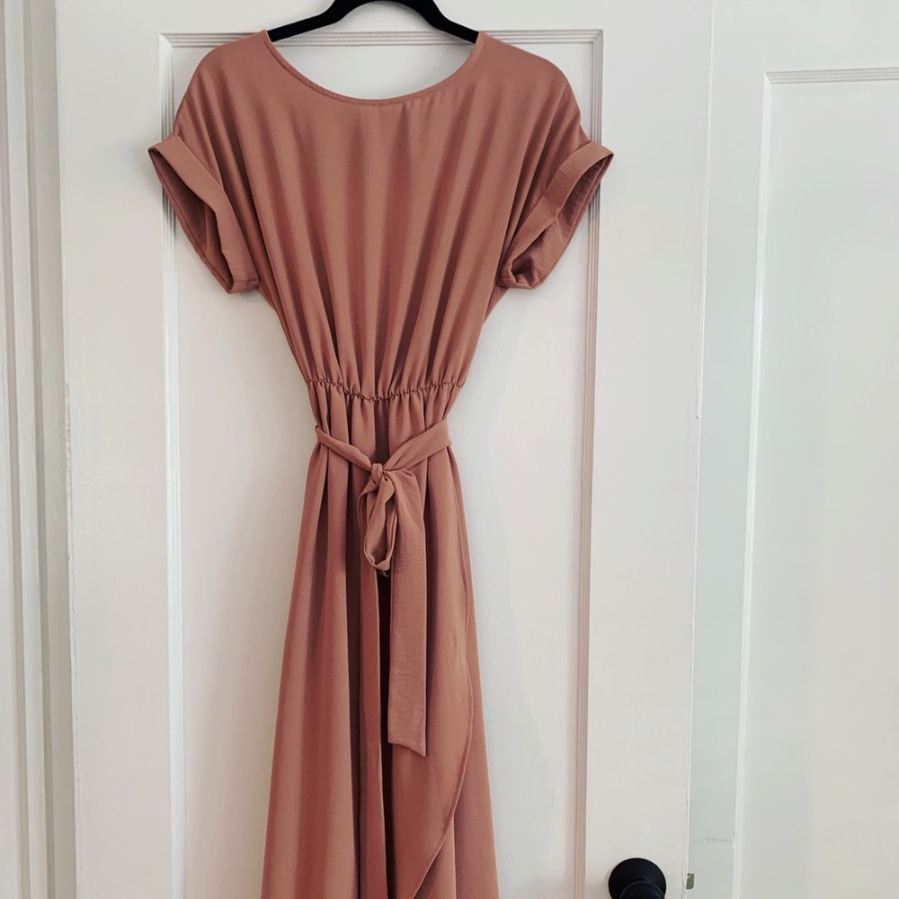 Blush maxi dress